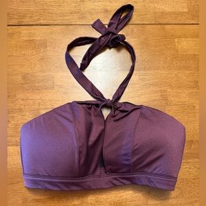Elegant Purple Halter Bikini Top